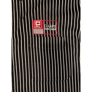 Chaps Ralph Lauren Mens Oxford Shirt Black And White Stripe Pocket Cotton Large